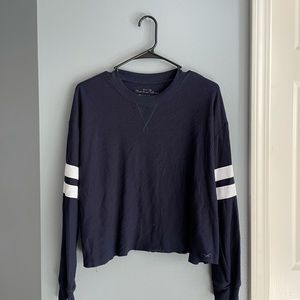 HOLLISTER navy blue waffle long sleeve
